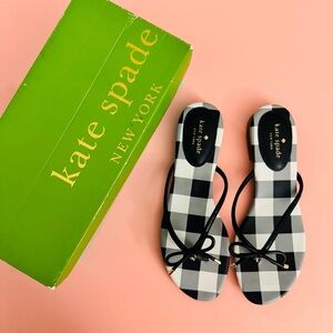 Kate Spade Black and White Checkered Women's Sandals